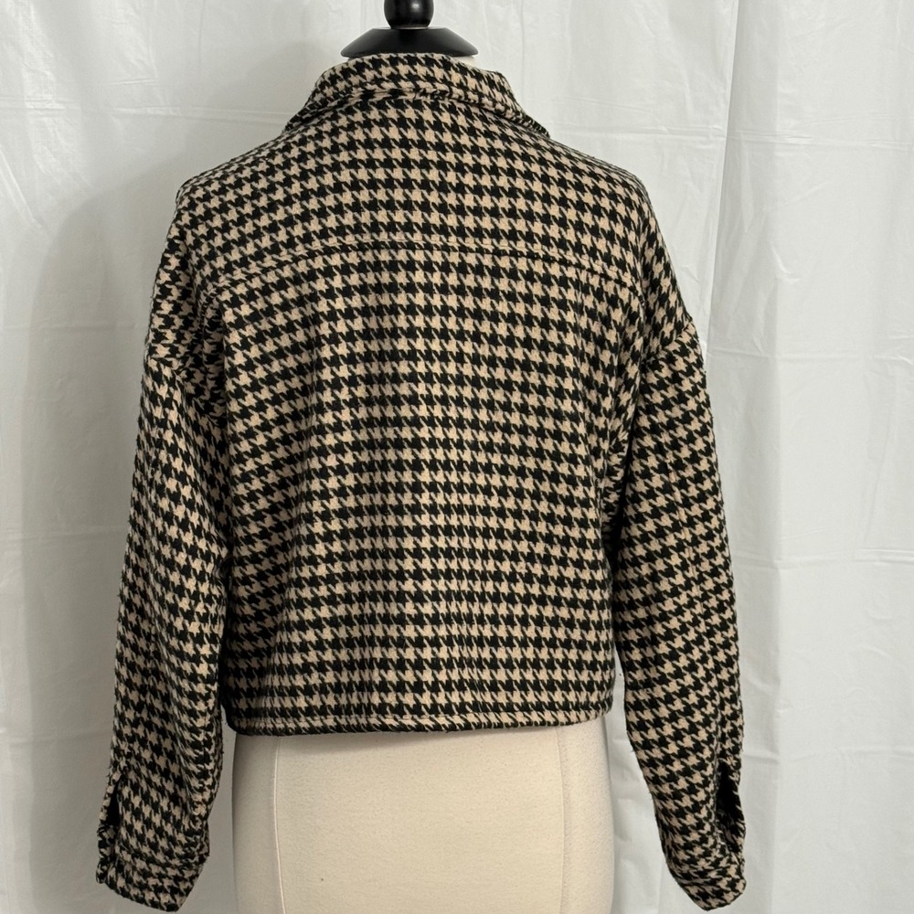Christian Siriano New York Long Sleeve Houndstooth Cropped Wool Jacket - Picture 7 of 9